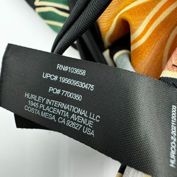 HURLEY | Women's Small One Piece Swimsuit Tropical Floral Strappy Back UPF 50+ - Picture 10 of 10